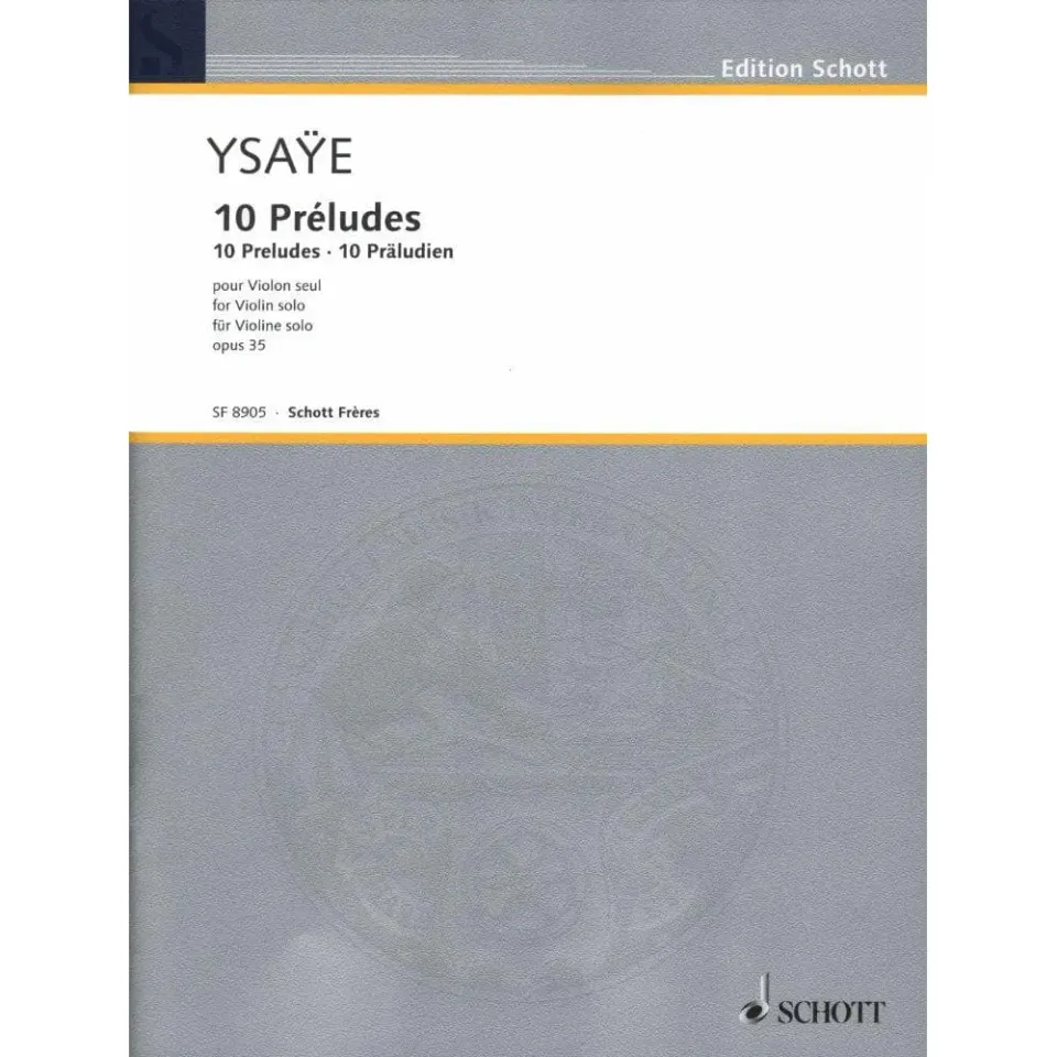 Shar Music Ysaÿe 10 Préludes op. 35 Noten Violine solo