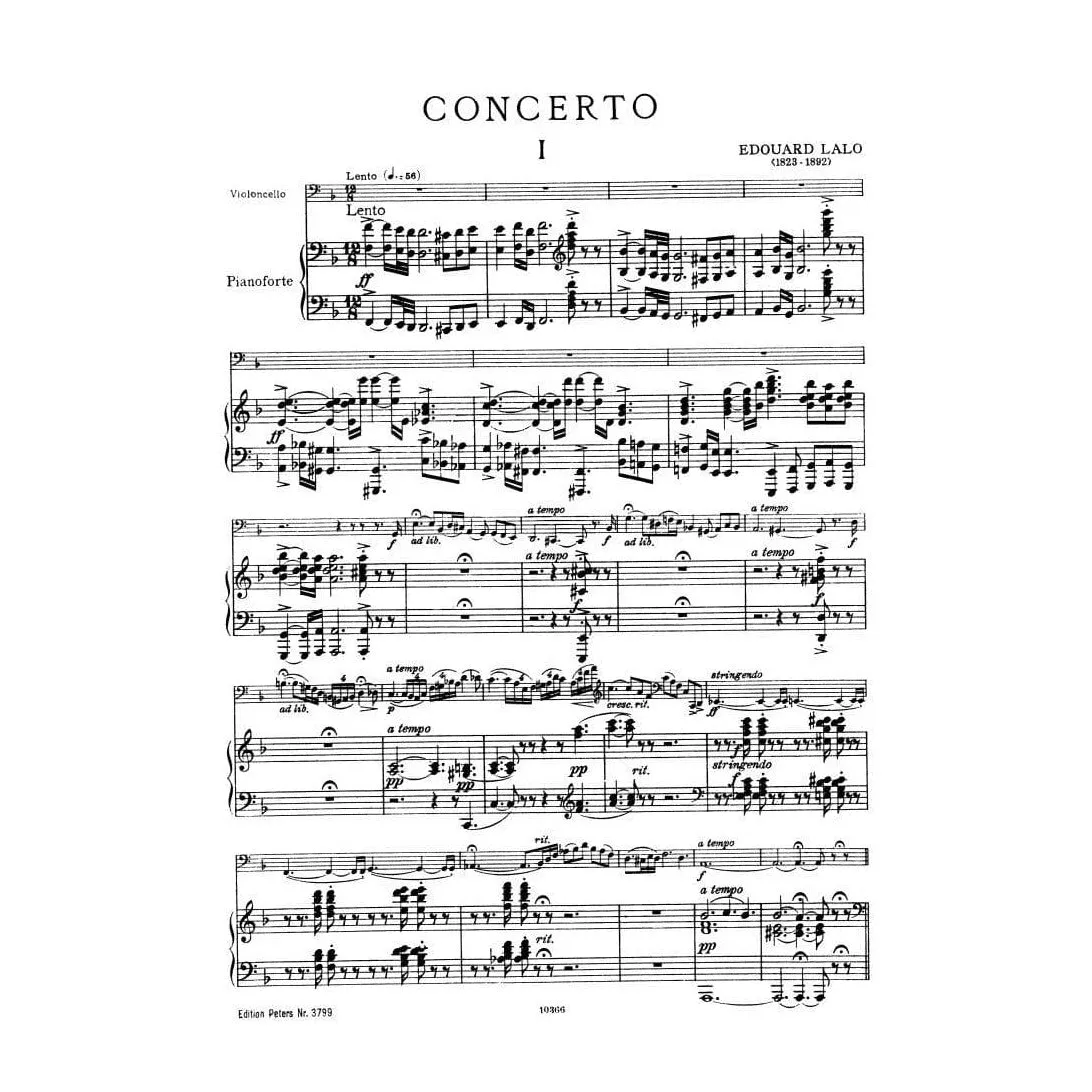Lalo Cellokonzert d-moll Noten Cello Klavier Peters Klengel