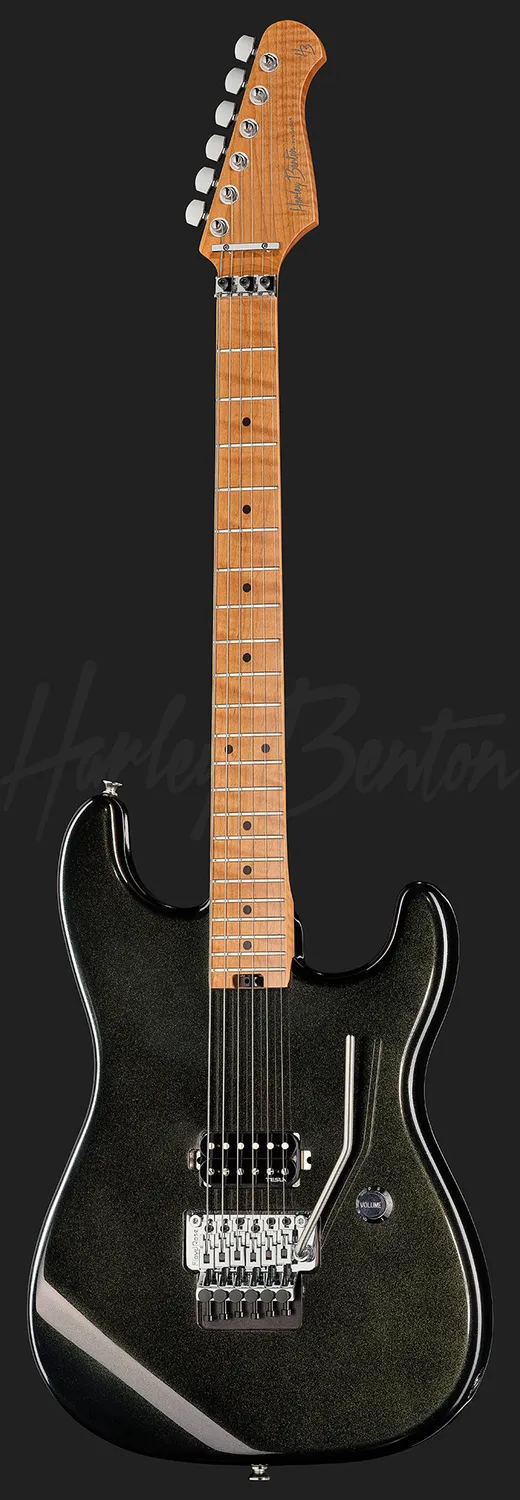 Harley Benton ST-80FR MN E-Gitarre Lime Sparkle HH