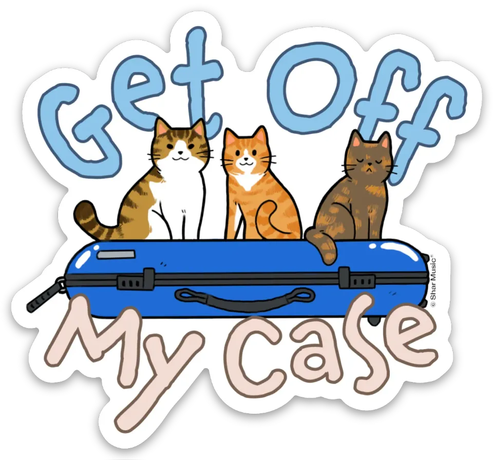 Shar Get Off My Case Sticker Katze für Koffer