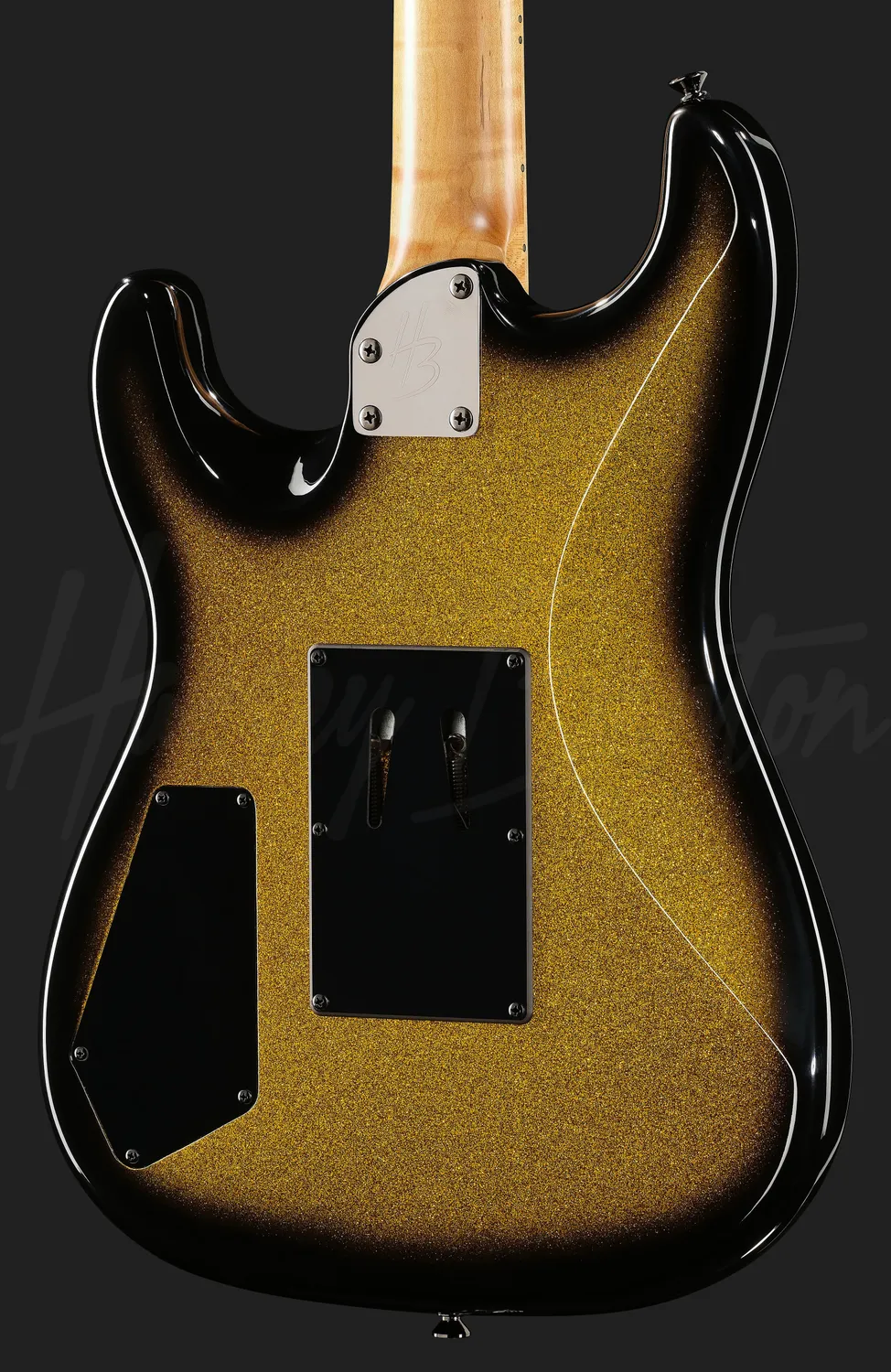 Harley Benton ST-80FR MN HH E-Gitarre Gold Sparkle