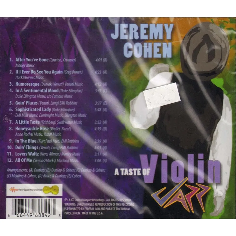 Shar Music A Taste Of Violinjazz Notenheft Violine Jazz