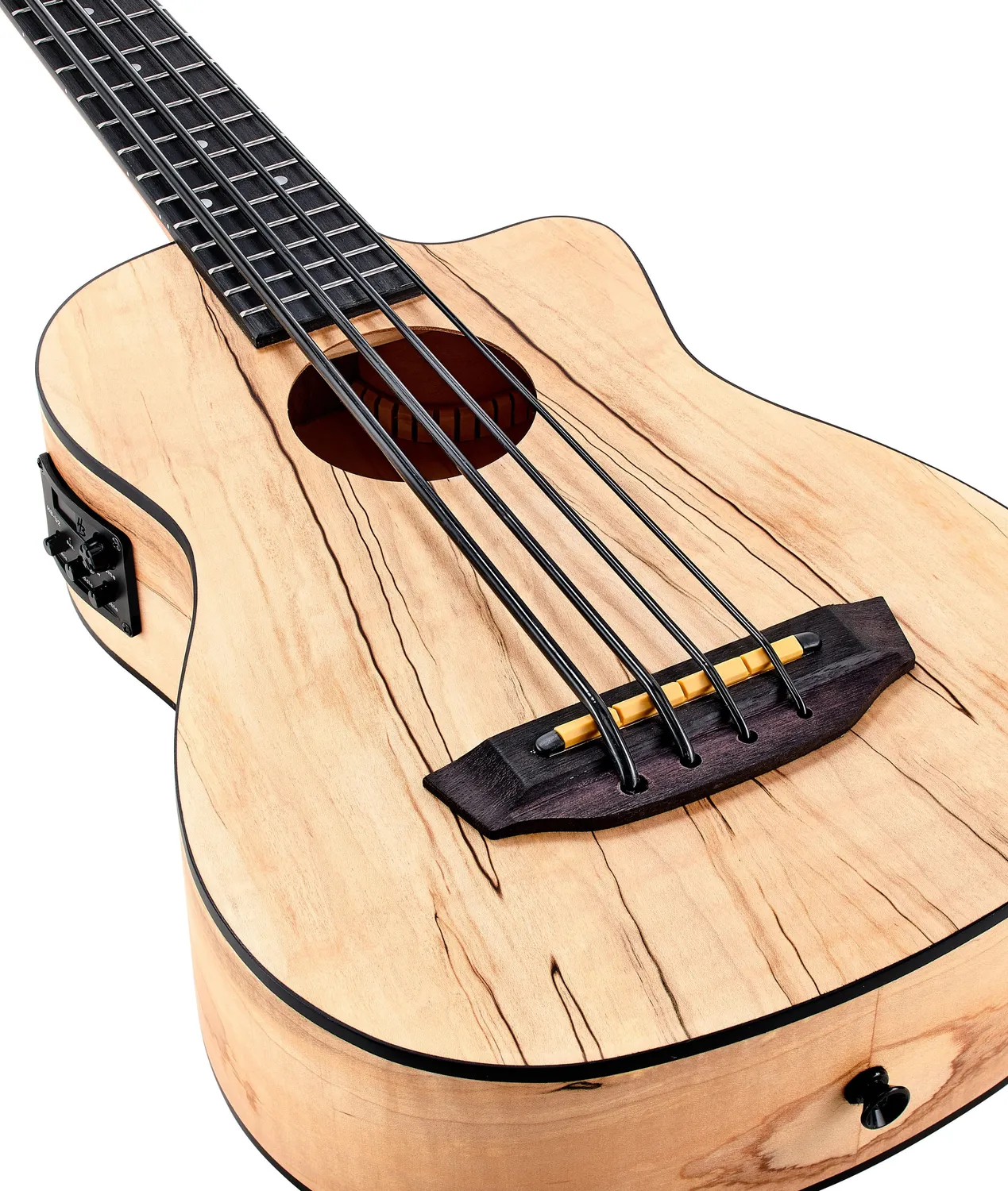 Harley Benton Standard UkeBass U-Bass Geflammter Ahorn EQ