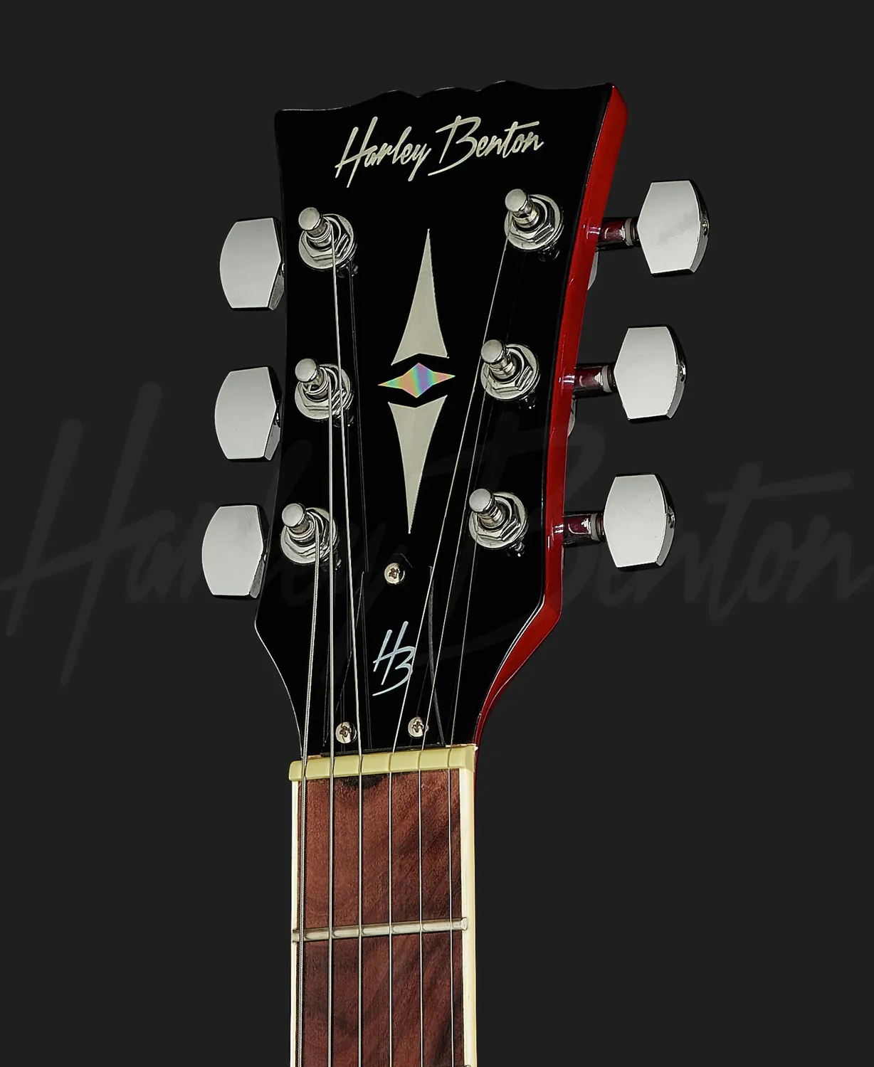 Harley Benton Vintage HB-35 Halbakustik-Gitarre Cherry Sustainblock