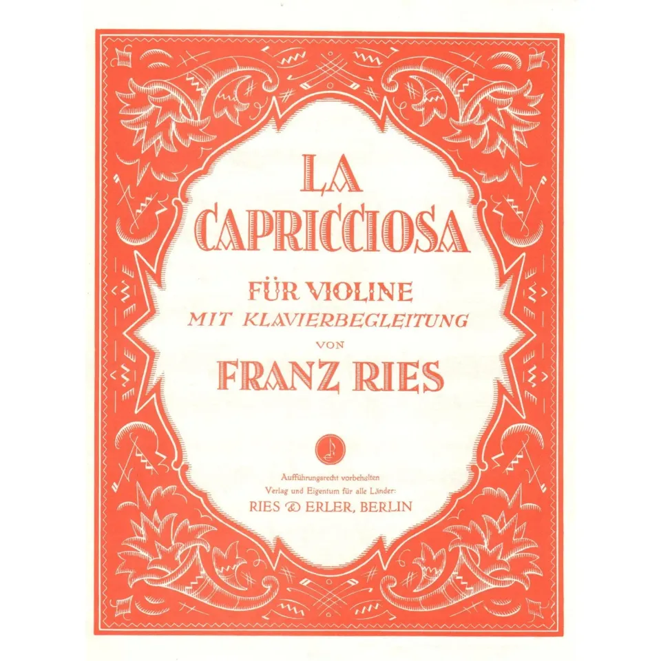 Shar Ries La Capricciosa Geigennoten Soloausgabe