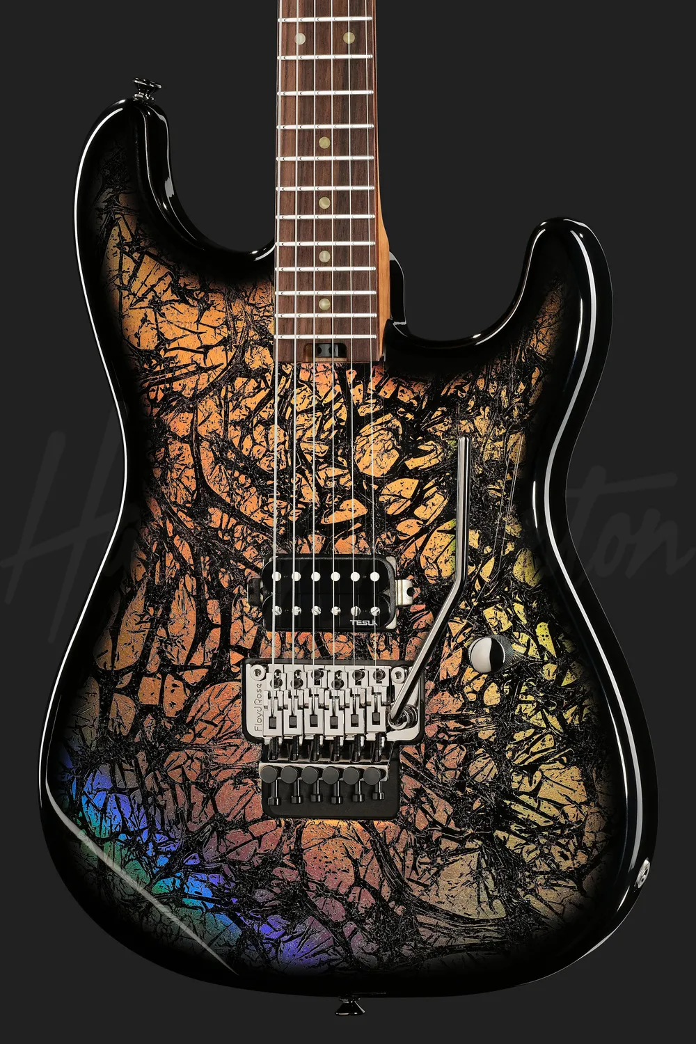Harley Benton ST-80FR Holographic E-Gitarre Floyd Rose