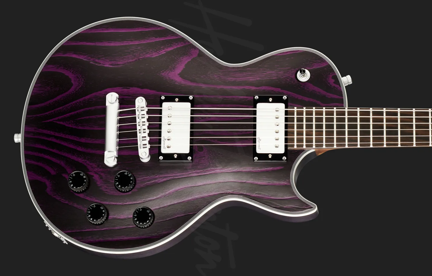 Harley Benton Pro Series Agufish Bariton E-Gitarre Purple Blast