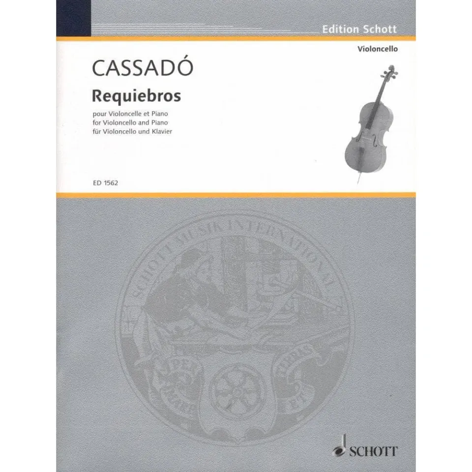 Schott Cassadó Requiebros Noten Cello Klavier Virtuos