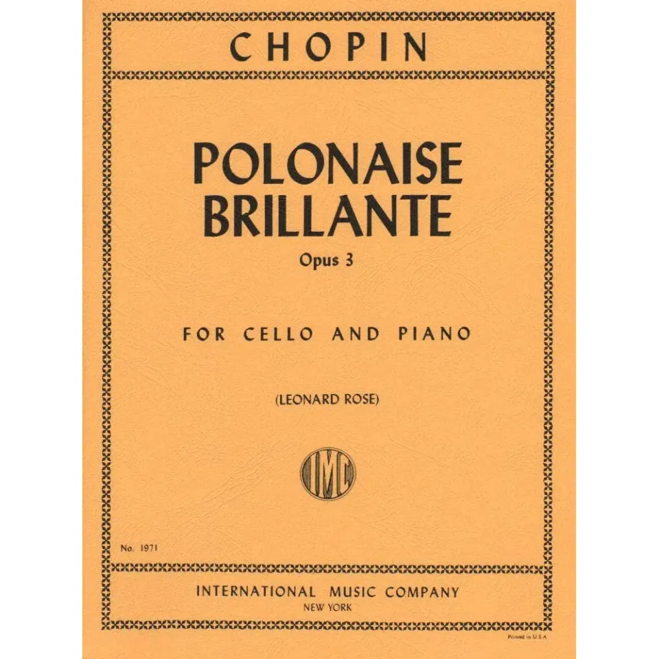 Chopin Polonaise Brillante op. 3 Noten für Cello und Klavier