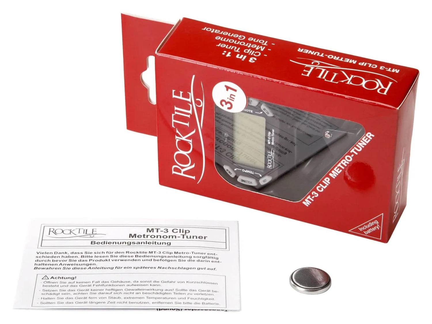 Rocktile MT-3 Clip-Stimmgerät Metronom chromatisch