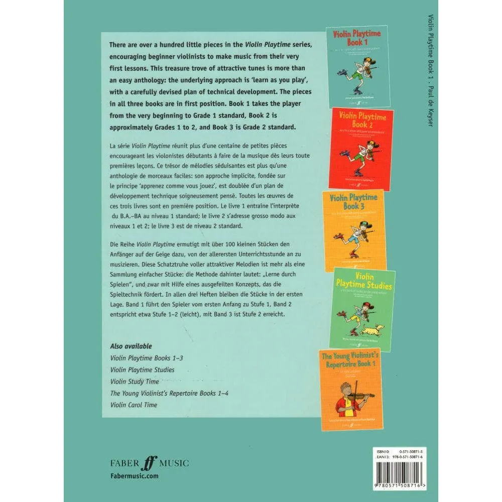 DeKeyser Playtime Book 1 Geigennoten Violine Klavier