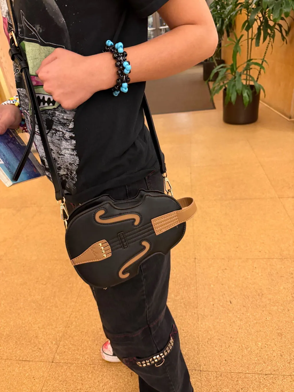 Shar Music Geigen-Tasche Schwarz Umhängetasche Klein