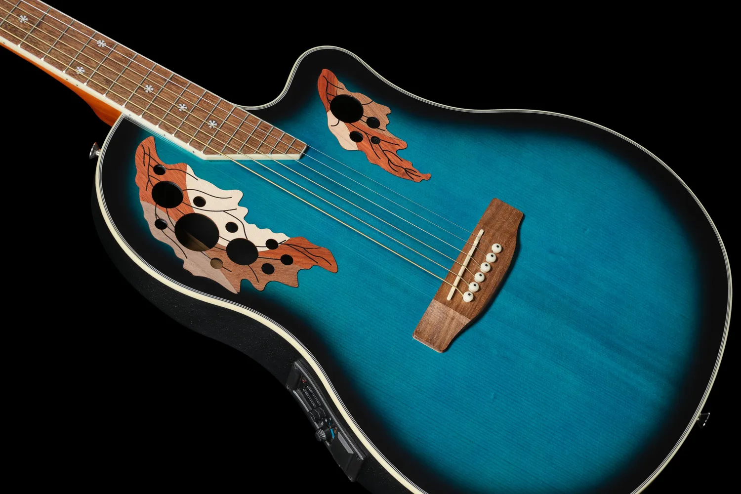 Harley Benton Custom Line HBO-850 Westerngitarre Blau Roundback