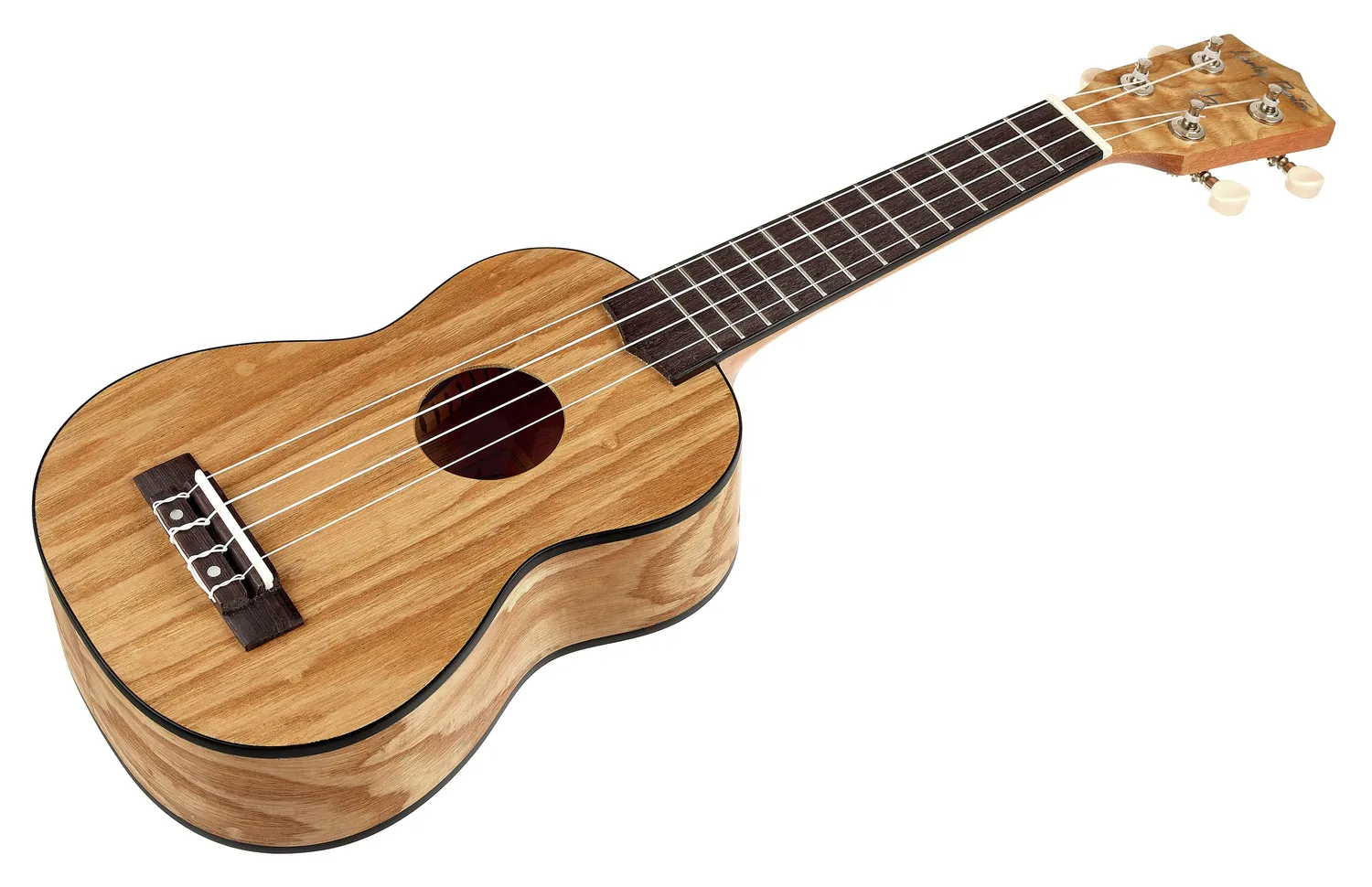 Harley Benton UK-12 Stain Ash NT Sopran-Ukulele mit Tasche