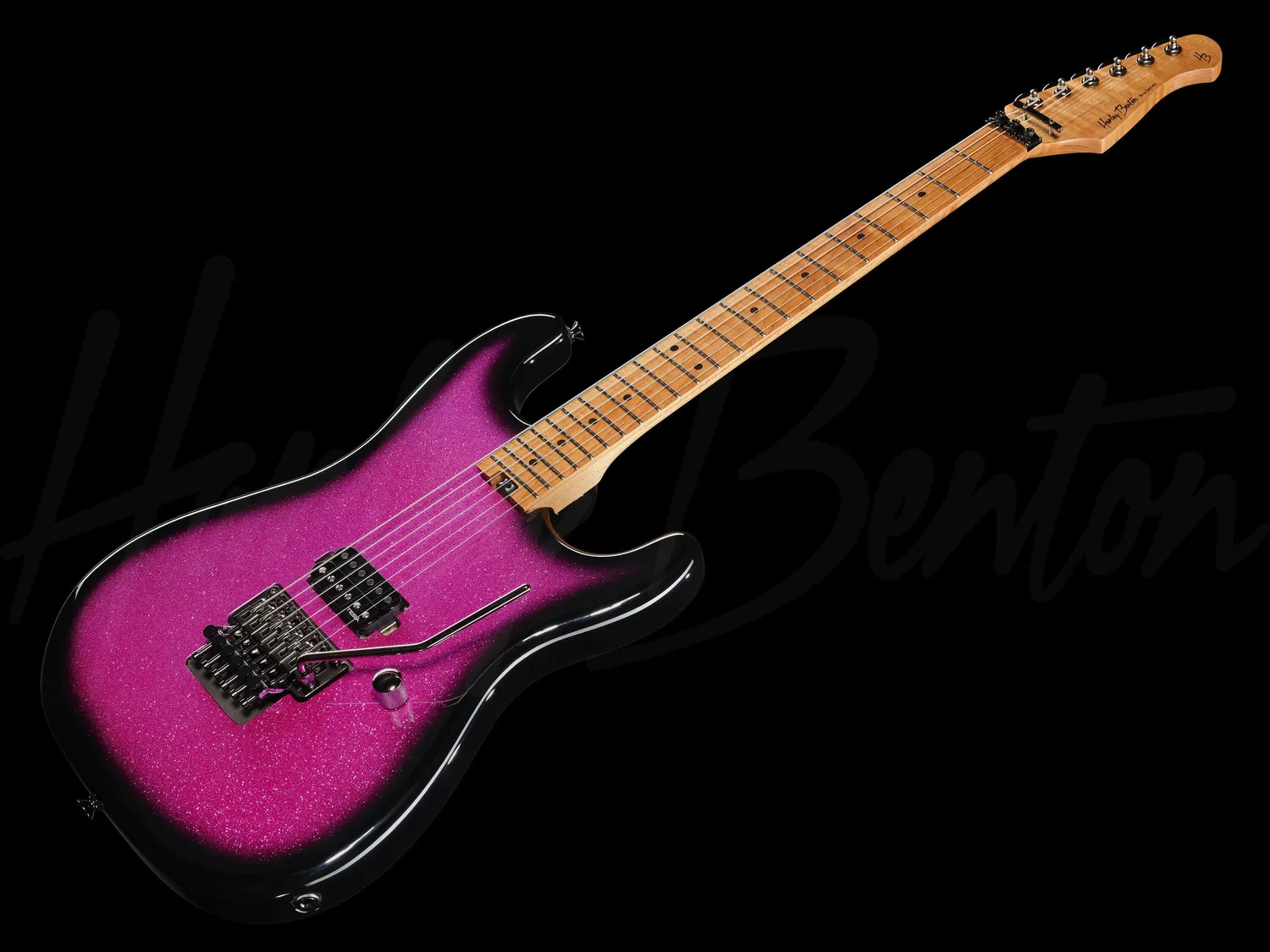 Harley Benton ST-80FR MN PSB E-Gitarre Pink Sparkle Floyd Rose