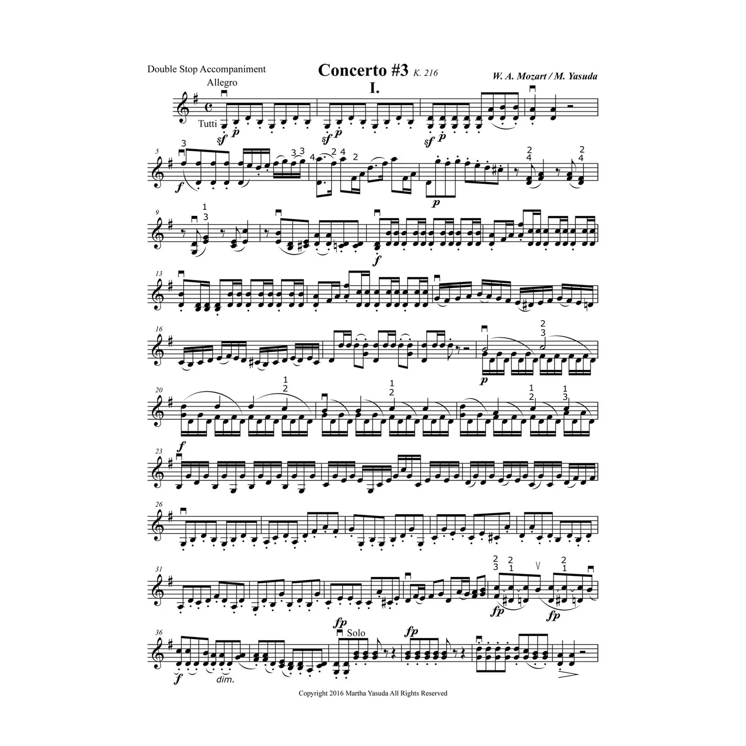 Yasuda Mozart Concerti Nr 3-5 Violinen Noten Download Duo Trio