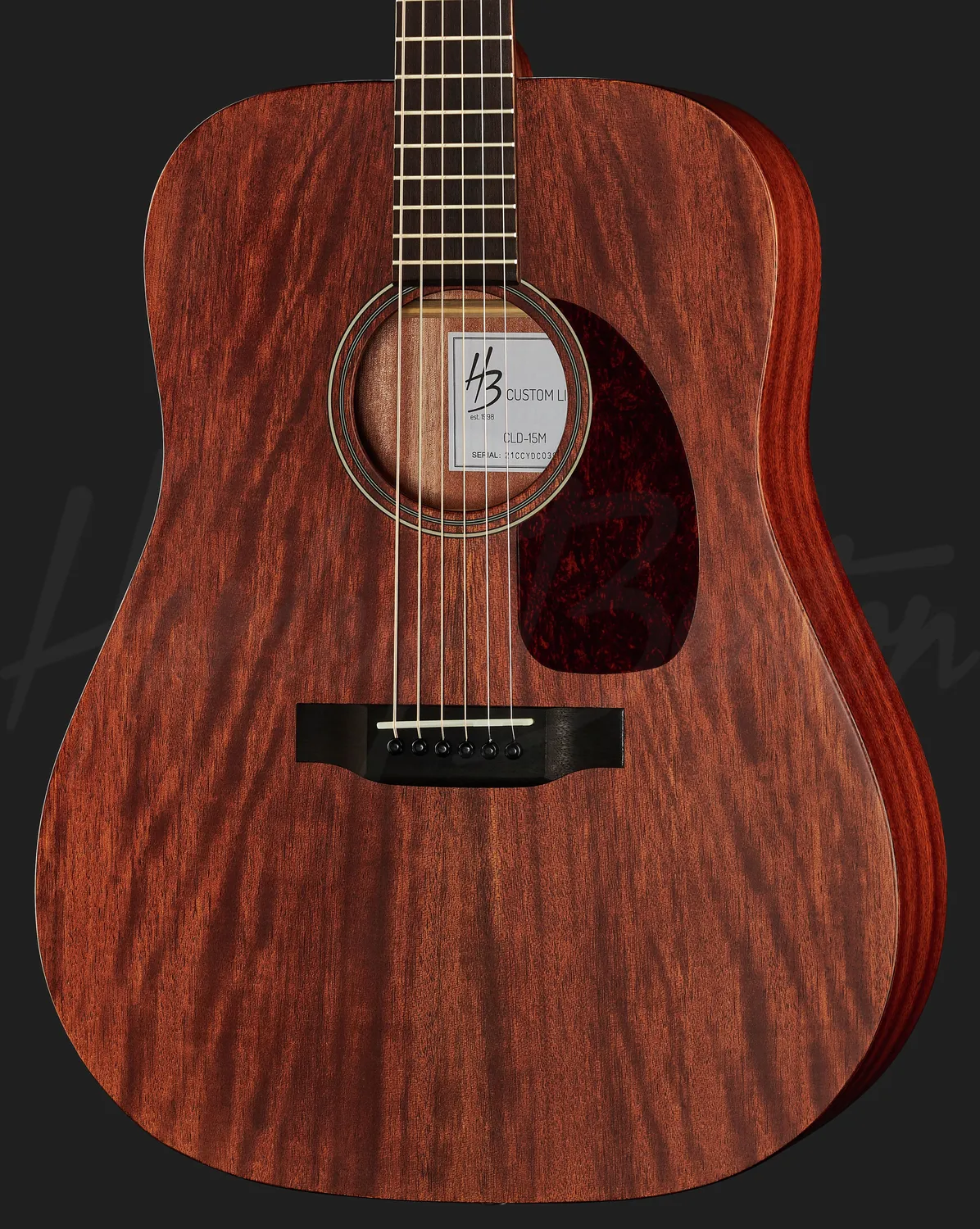 Harley Benton Custom CLD-15M Westerngitarre Dreadnought Mahagoni