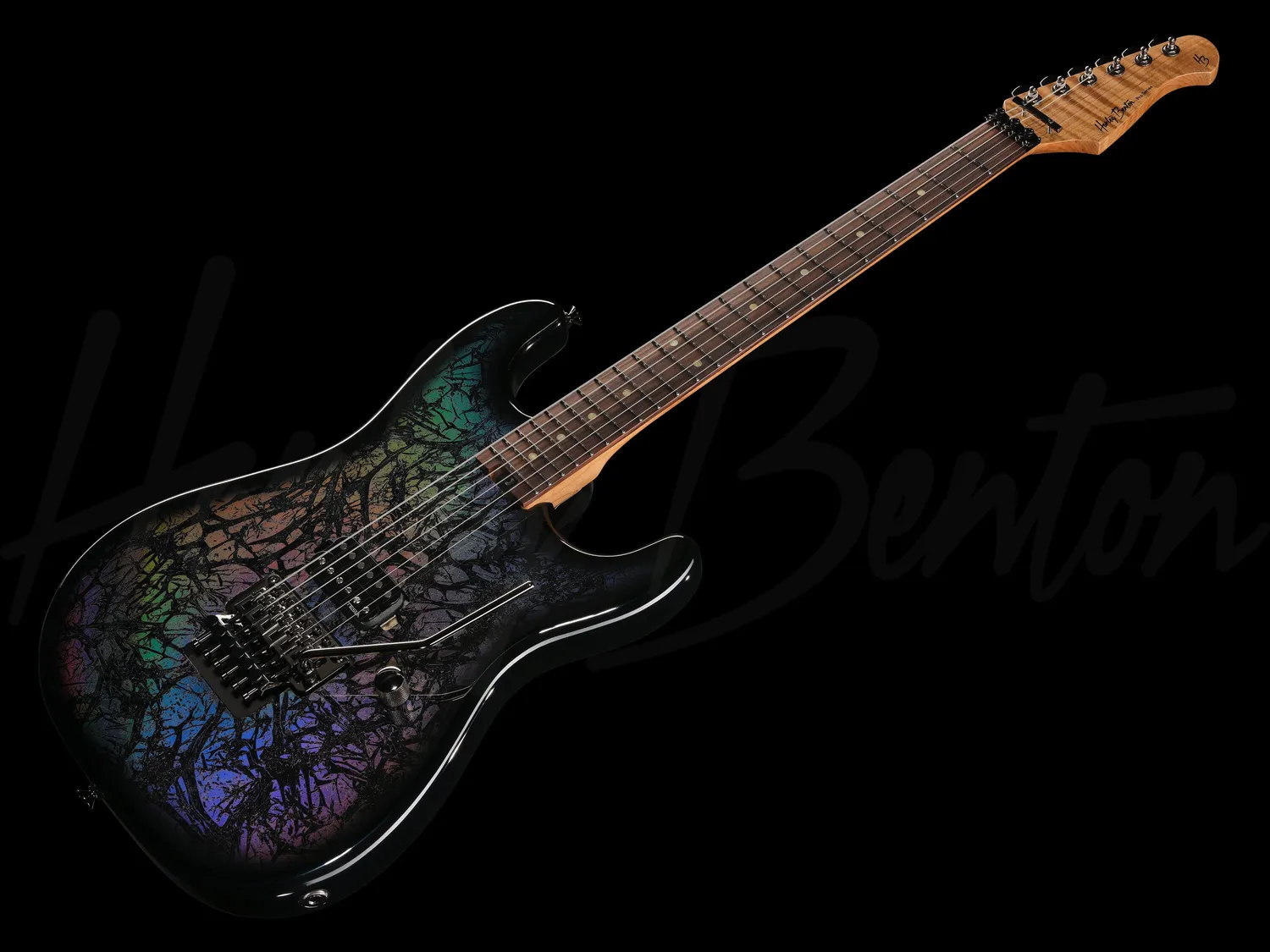 Harley Benton ST-80FR Holographic E-Gitarre Floyd Rose