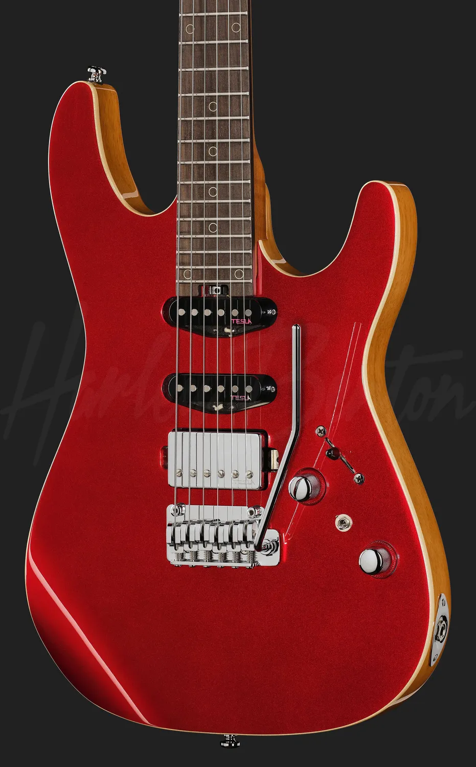 Harley Benton Fusion-IV HSS E-Gitarre Rot