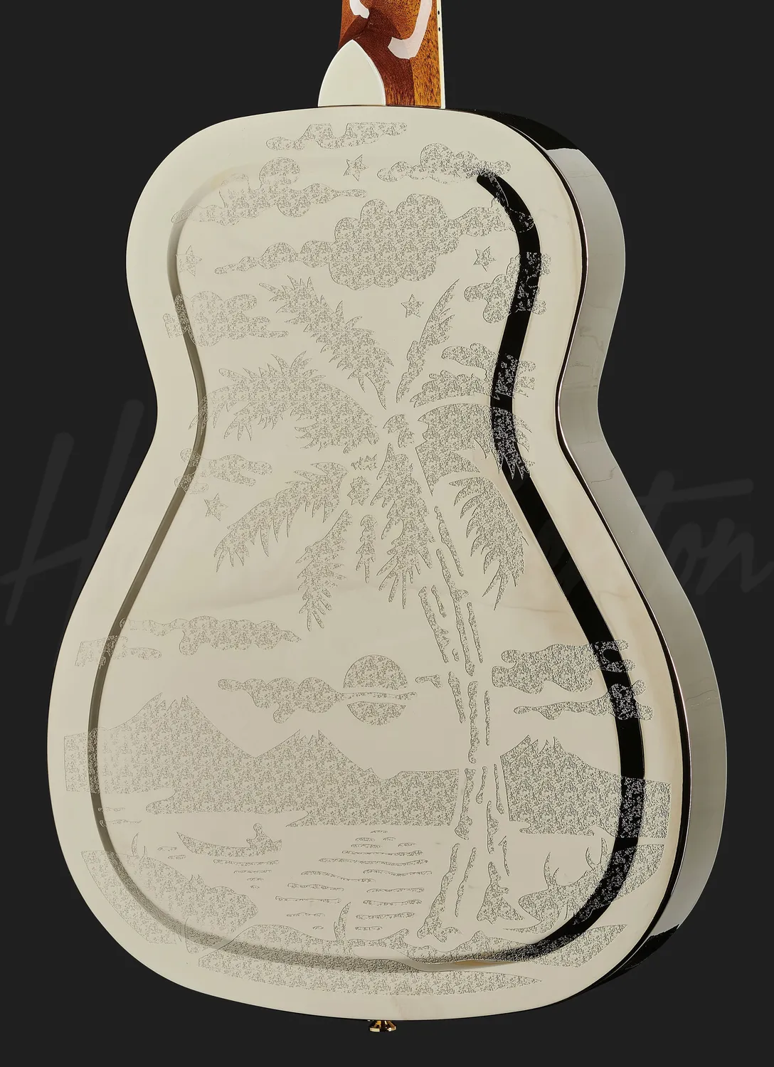 Harley Benton Delta Blues CLR-ResoElectric Resonatorgitarre Metall