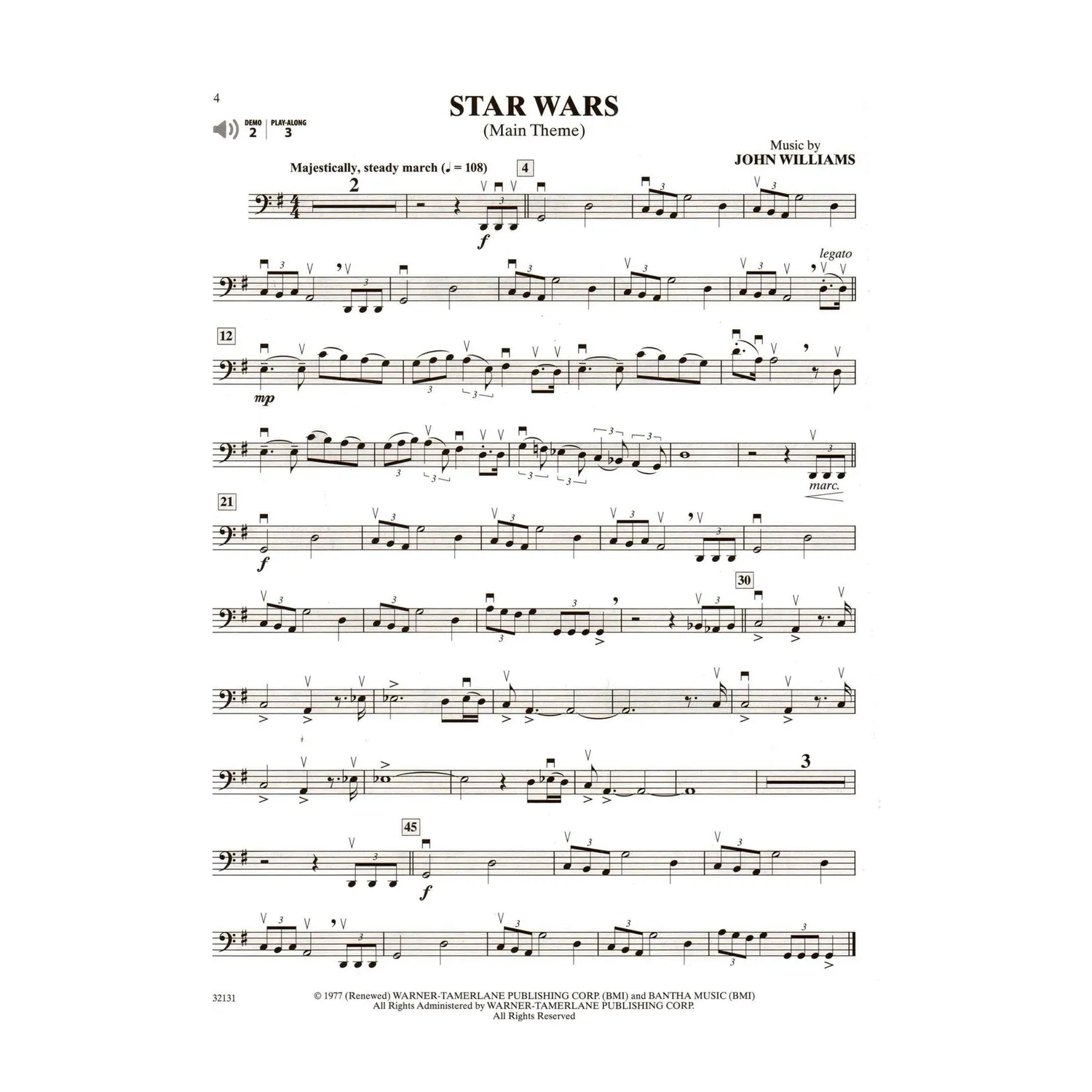 Alfred Star Wars Cello Klavier Noten mit Online-Audio Level 2-3