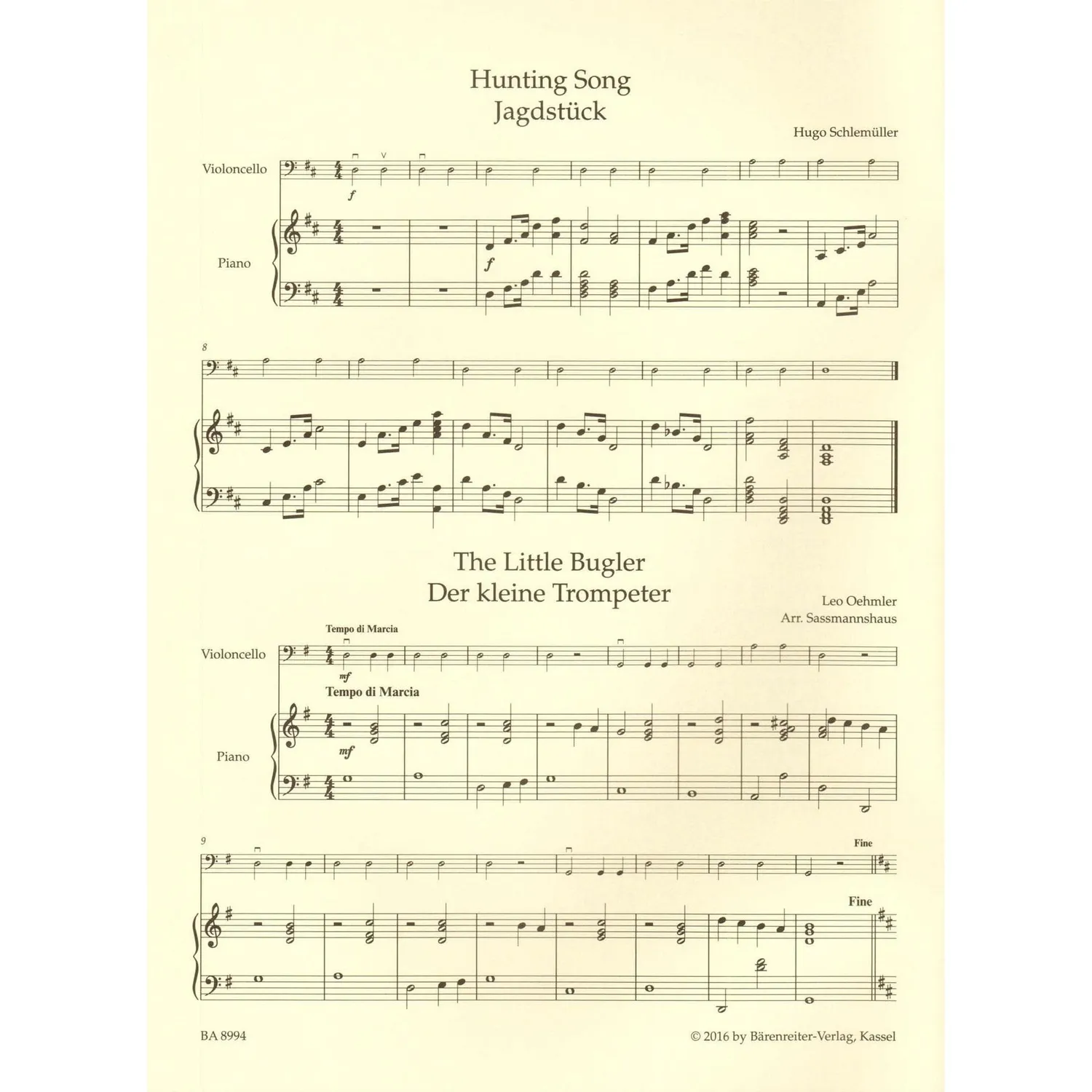 Sassmannshaus Cello Recital Album 1 Noten 18 Stücke