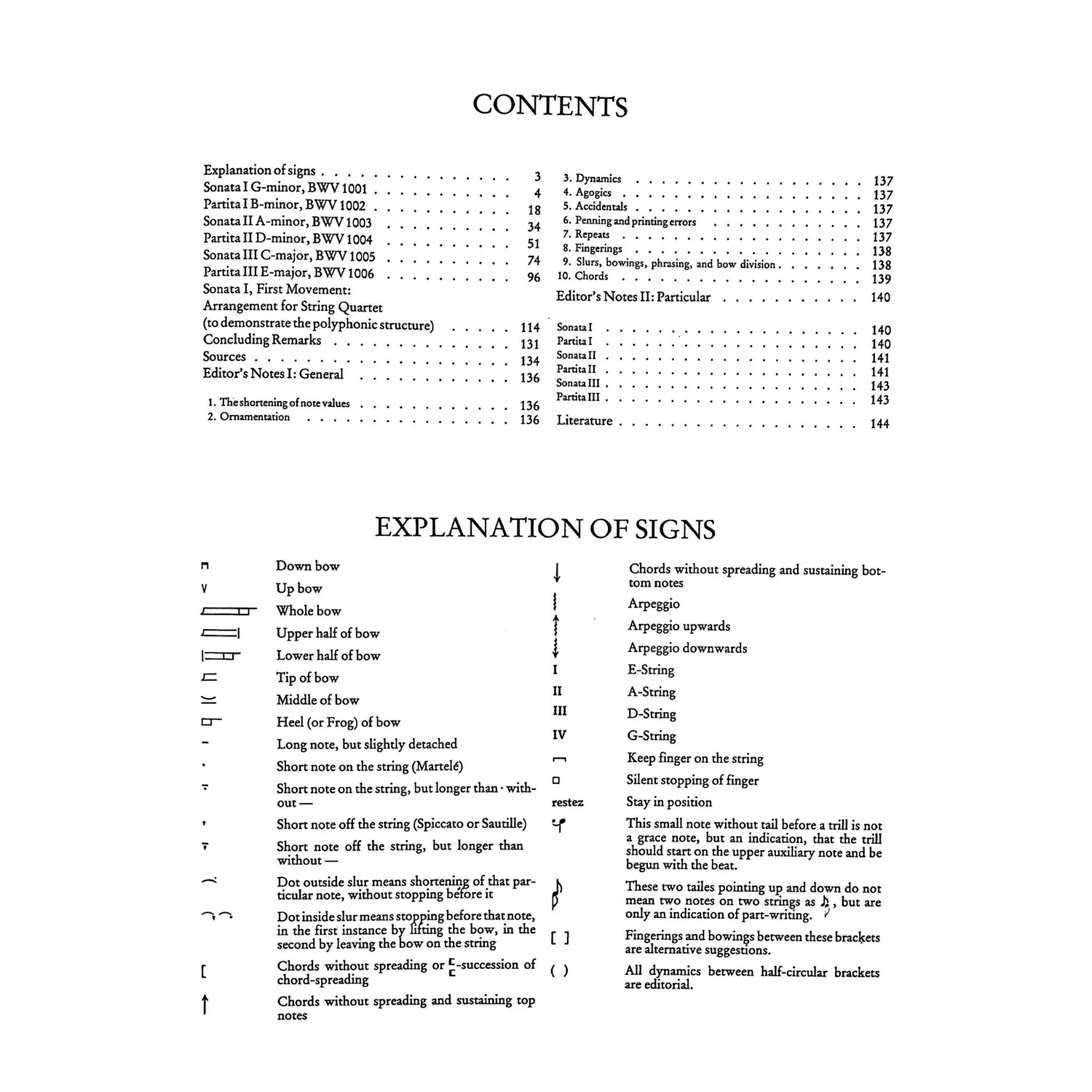 Edition Peters Bach BWV 1001-1006 Noten Violine Urtext