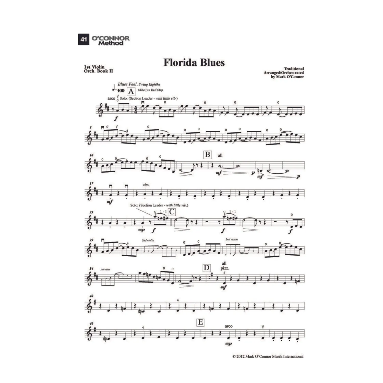 Shar Music O'Connor Method Orchestra Book II Violine 1 Download