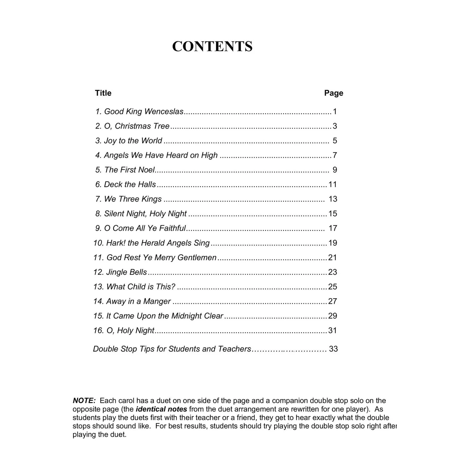 Yasuda Christmas Melodies Doppelgriff Noten Violine Vol.1