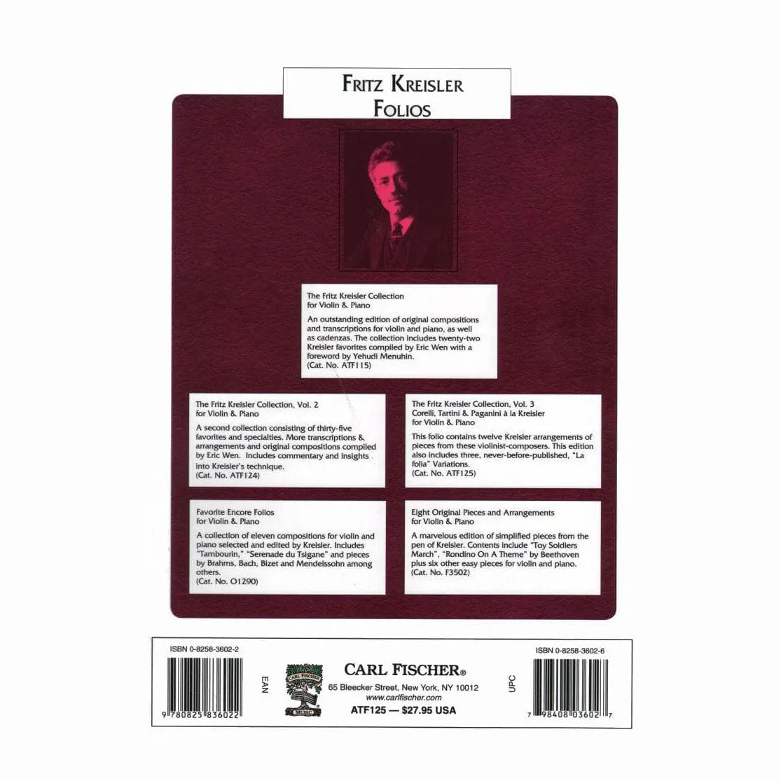 Carl Fischer Fritz Kreisler Collection Vol. 3 Noten Violine Klavier